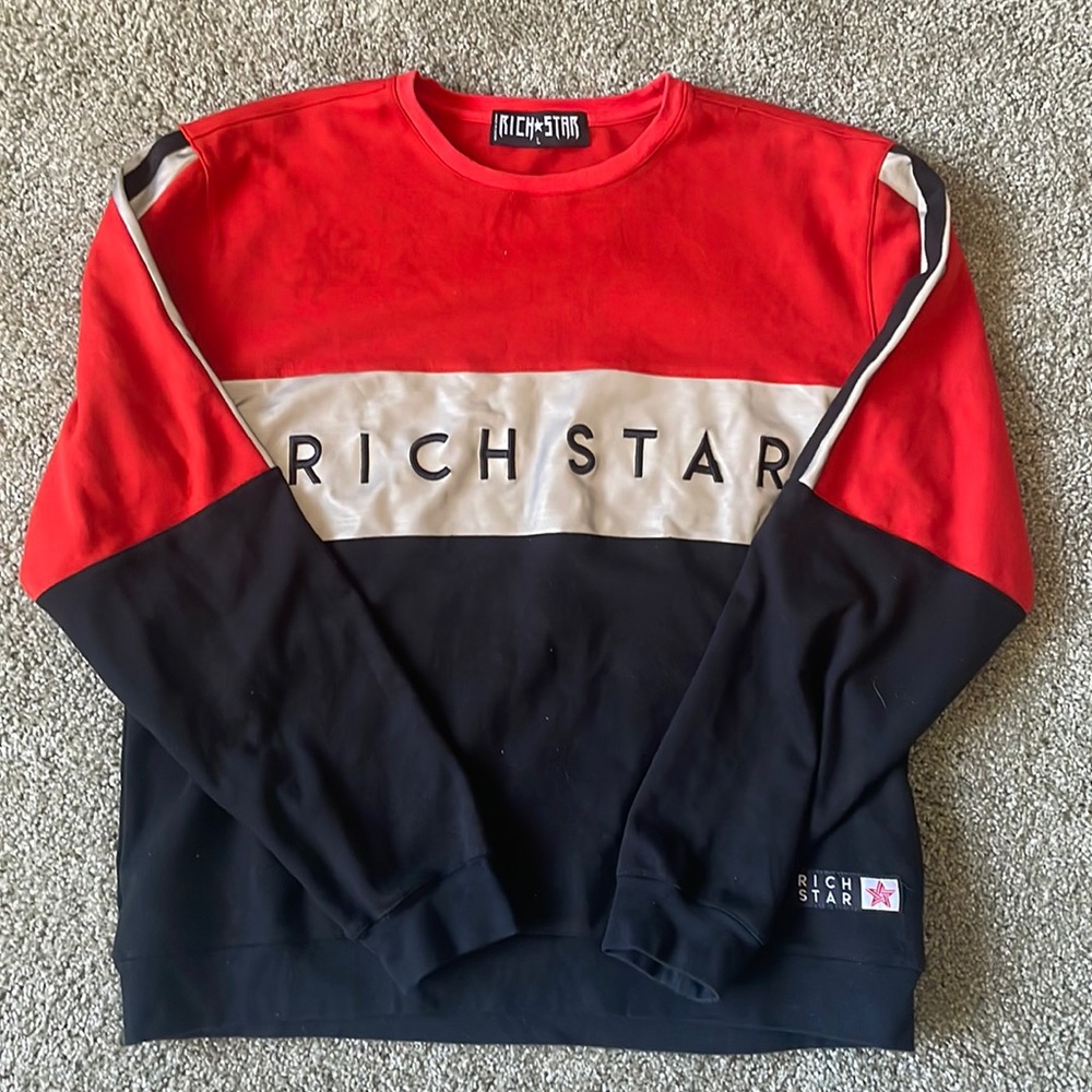 RICH STAR LOGO SWEATER (L)